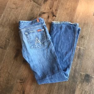 7 for all mankind a pocket flare jeans